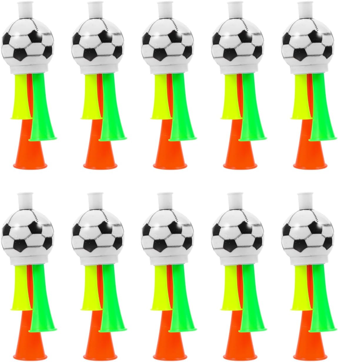 10Pcs Vuvuzela Stadium Horn Mini Air Horn Plastic Loud Noise Maker for Football Fans Kids for Sporting Events Soccer Football Carnival Party (Random Color) 13.5cm : Sports & OutdoorsRufus AIRufus AI