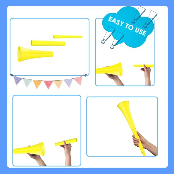 Stadium Vuvuzela Soccer Horn - Collapsible Blow Trumpet Noise Maker With Loud Sound - Handheld Sports Noisemaker for Events, Graduation, Games, Party Supplies, Favors, Accessories  Toys & GamesRufus AIRufus AI - Image 6