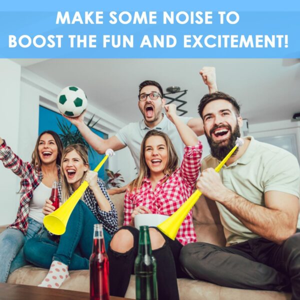 Stadium Vuvuzela Soccer Horn - Collapsible Blow Trumpet Noise Maker With Loud Sound - Handheld Sports Noisemaker for Events, Graduation, Games, Party Supplies, Favors, Accessories  Toys & GamesRufus AIRufus AI - Image 4