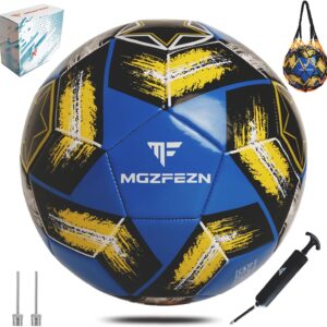 MGZFEZN Soccer Ball Size 5&Size 3 for Youth and Adults,Indoor Training Practice Soccer Ball,Gift Idea for Kid with 1 Pump 1 Net Bag and 2 Needle  Sports & OutdoorsRufus AIRufus AI
