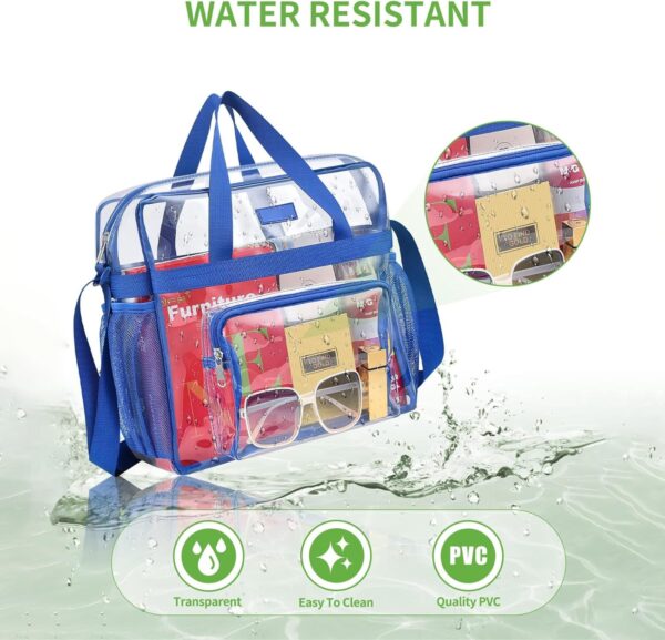 Bagenius Clear Bag Stadium Approved 12×6×12 Clear bag for Stadium Events Sports Concert Festival Work, Blue  Sports & OutdoorsRufus AIRufus AI - Image 4