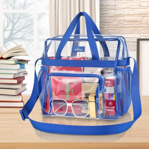 Bagenius Clear Bag Stadium Approved 12×6×12 Clear bag for Stadium Events Sports Concert Festival Work, Blue  Sports & OutdoorsRufus AIRufus AI - Image 6