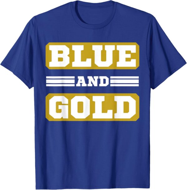Blue & Gold Game Day Shirt For High School Football Group T-Shirt  Clothing, Shoes & JewelryRufus AIRufus AI