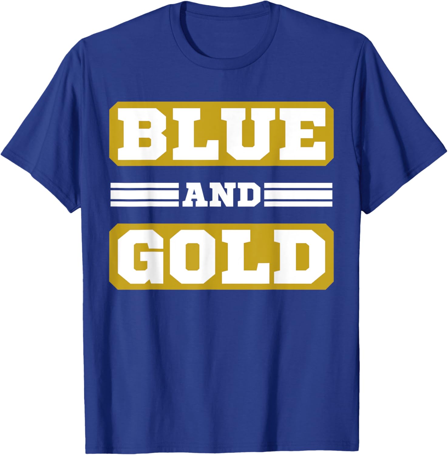 Blue & Gold Game Day Shirt For High School Football Group T-Shirt  Clothing, Shoes & JewelryRufus AIRufus AI